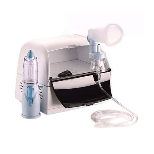Farbene.shop | AIR LIQUID aerosol sistema modulare NEBULA con ampolla M2000 + maschera + soluzione nasale RINOWASH per terapie inalatorie