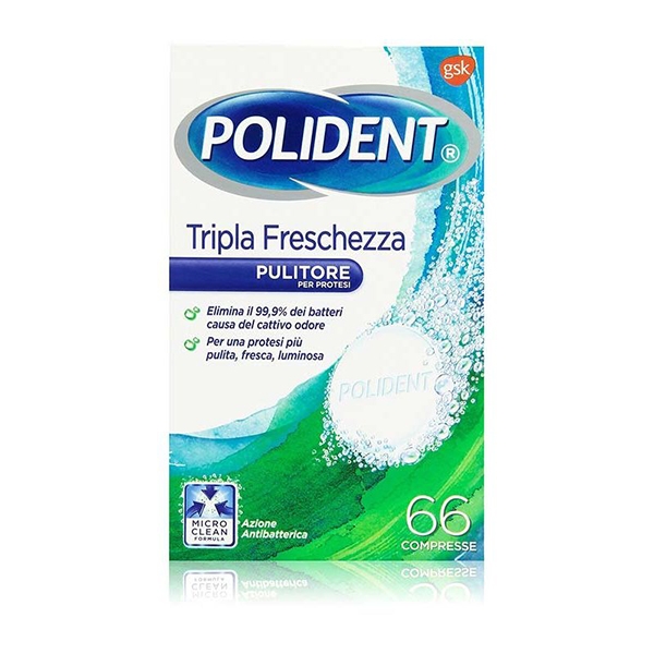 Farbene.shop | Polident Tripla Freschezza 66 Compresse