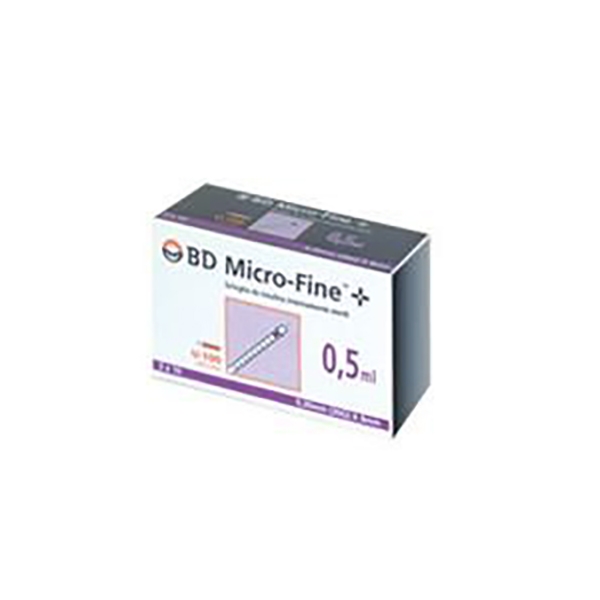 Farbene.shop | SIRINGA INSULINA BECTON DICKINSON 0,5 ML 100 UI AGO GAUGE 30 30 PEZZI