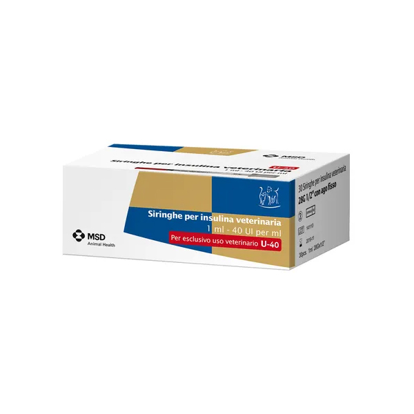 Farbene.shop | SIRINGA INSULINA USO VETERINARIO MSD-AH 30 SIRINGHE 40 UI/ML