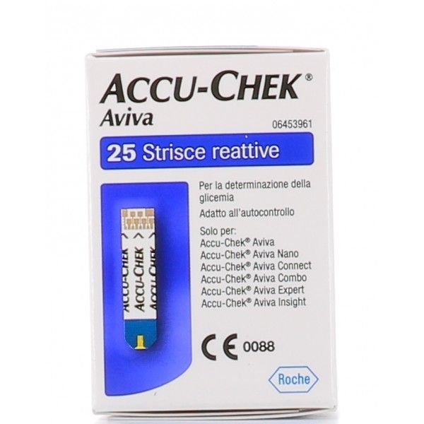 Farbene.shop | STRISCE MISURAZIONE GLICEMIA ACCU-CHEK AVIVA BRK RETAIL 25 PEZZI