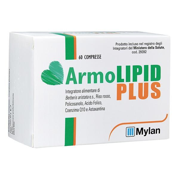 Farbene.shop | Viatris ArmoLIPID Plus 60 compresse – Integratore per controllo colesterolo e trigliceridi, Berberis, Riso rosso fermentato