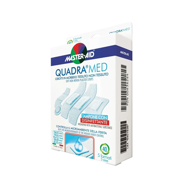 Farbene.shop | CEROTTO MASTER-AID QUADRA DERMOATTIVO MEDIO 10 PEZZIRMATO MEDIO 10 PEZZI