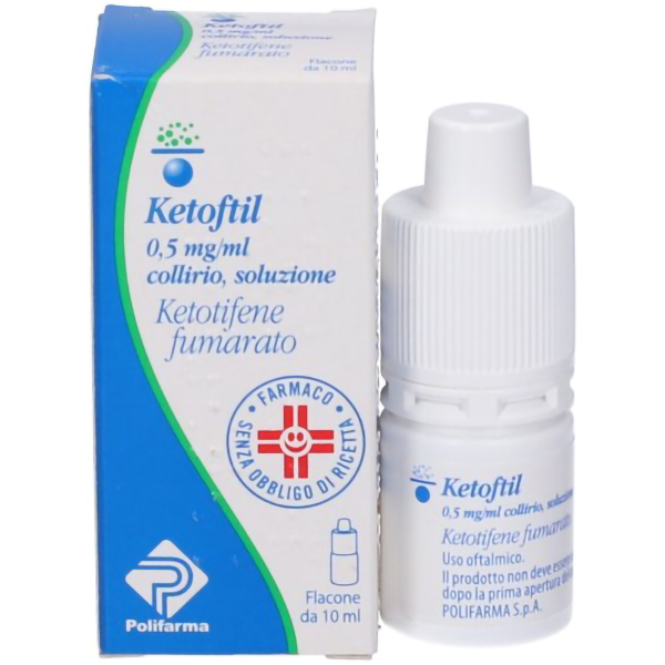 Farbene.shop | Ketoftil 0,05%, Collirio Soluzione, 10 ml