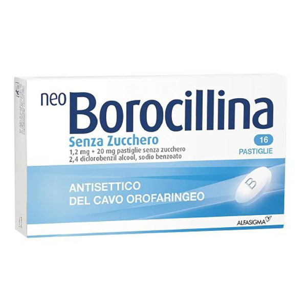 Farbene.shop | Neoborocillina 16 Pastiglie Senza Zucchero