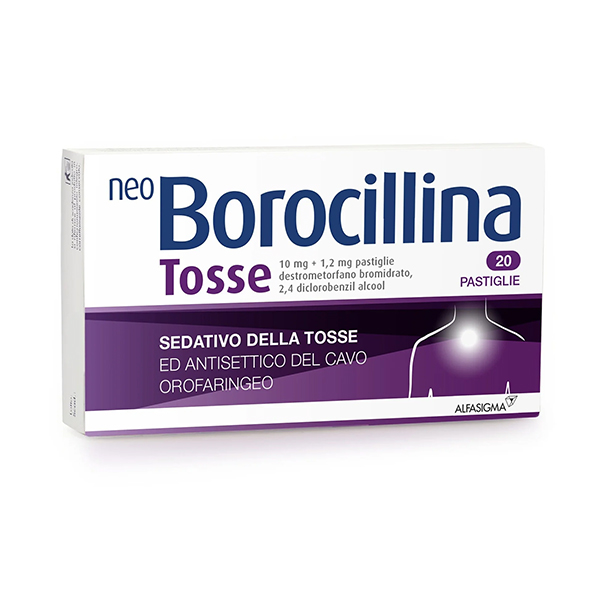 Farbene.shop | Neoborocillina Tosse 20 pastiglie 10 mg + 1,2 mg