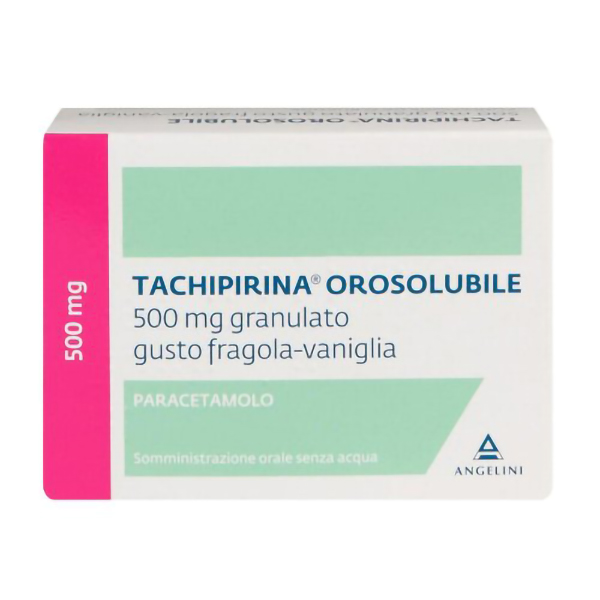 Farbene.shop | Tachipirina Orosolubile 500mg 12 Bustine gusto fragola e vaniglia