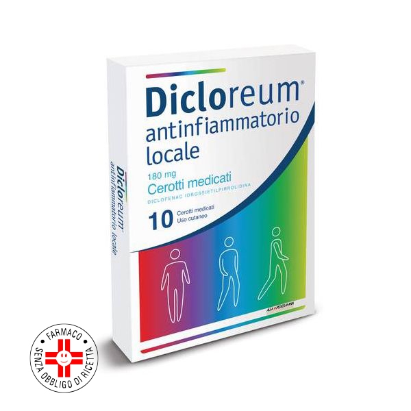 Farbene.shop | DICLOREUM ANTINFIAMMATORIO LOCALE*10 cerotti 180 mg
