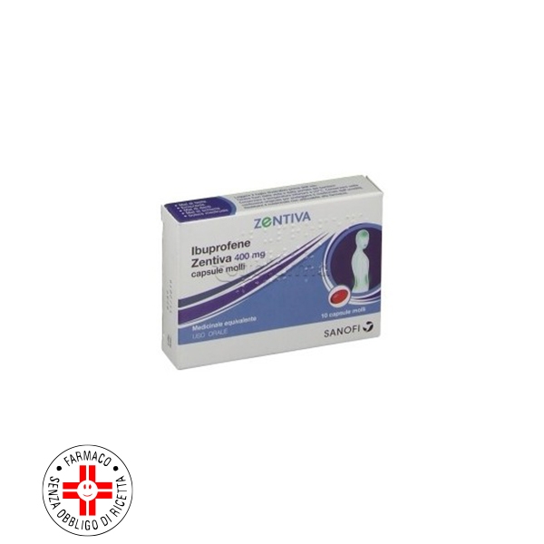 Farbene.shop | IBUPROFENE (ZENTIVA)*10 cps molli 400 mg