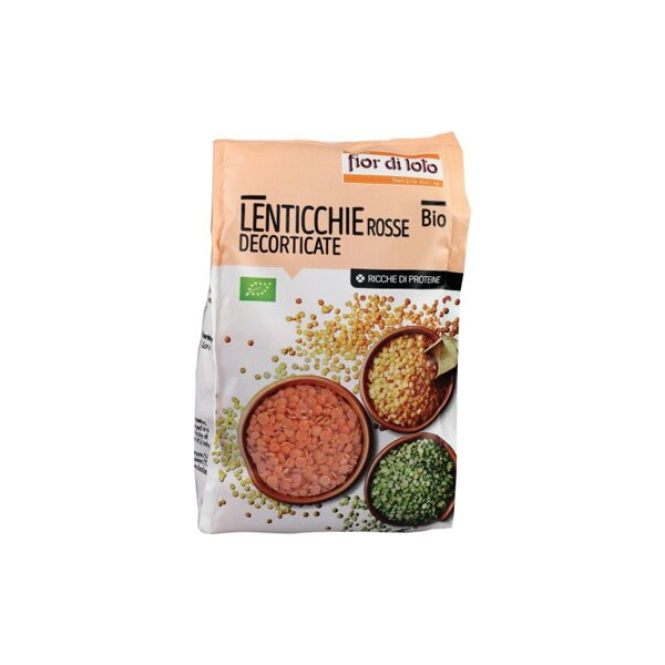 Farbene.shop | LENTICCHIE PICCOLE ROSSE DECORTICATE BIO 400 G