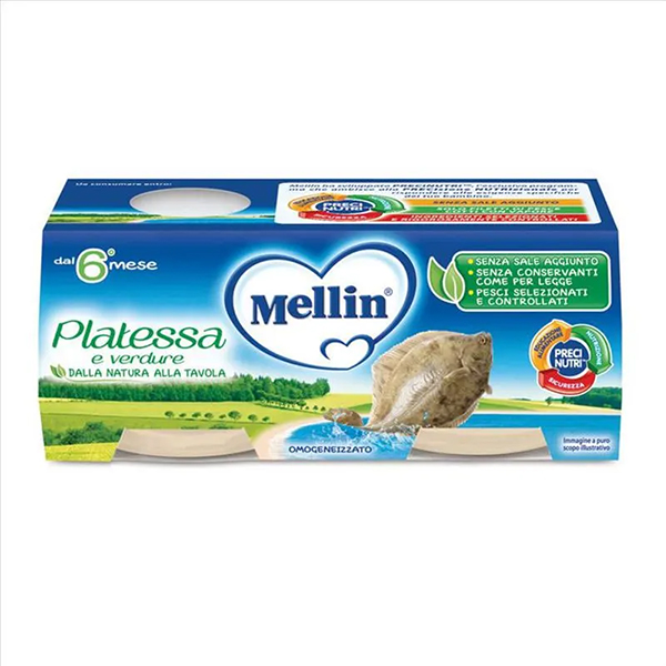 Mellin Omogeneizzato Di Platessa Dal 6 Al 36 Mese 2 x 80 g-0