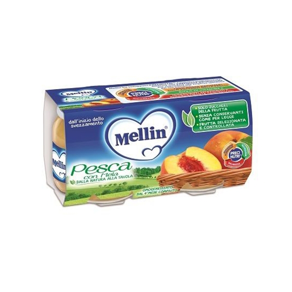 Farbene.shop | MELLIN OMOGENEIZZATO PESCA MELA 100 G 2 PEZZI