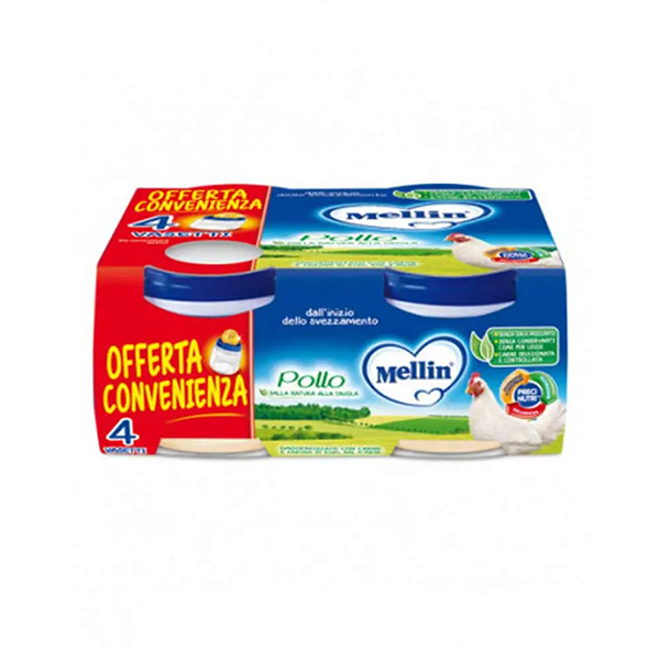 Mellin Omogeneizzato Pollo 4 Vasetti Da 80 g-0