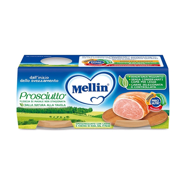 Farbene.shop | MELLIN OMOGENEIZZATO PROSCIUTTO 2 PEZZI X 80 G