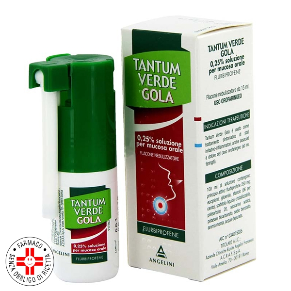 Farbene.shop | TANTUM VERDE GOLA*spray mucosa orale 15 ml 250 mg/100 ml