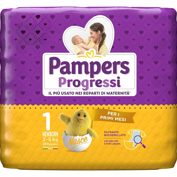 Farbene.shop | Pampers Progressi Sensitive Newborn 28 Pezzi