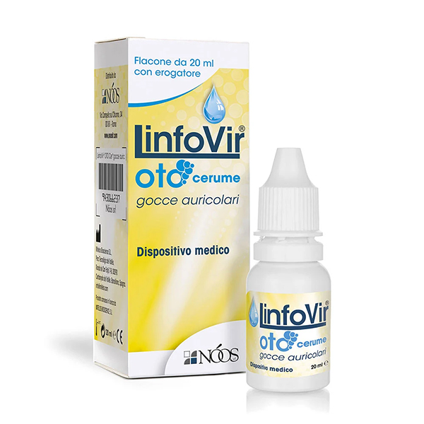 Noos LinfoVir Oto Cerume Gocce Auricolari Dispositivo Medico, 20ml-0