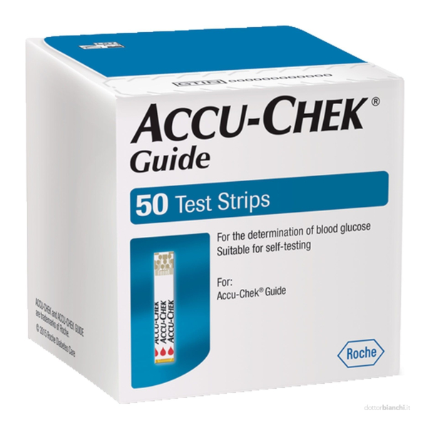 Farbene.shop | STRISCE MISURAZIONE GLICEMIA ACCU-CHEK GUIDE 50 PEZZI CONFEZIONE RETAIL