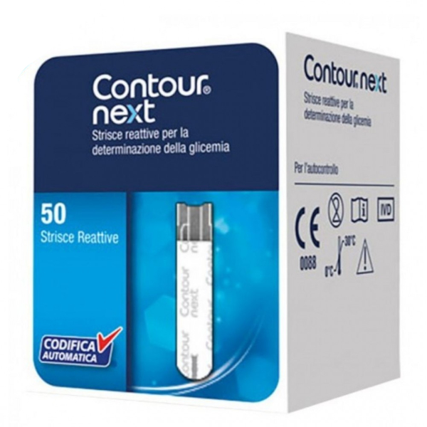 Farbene.shop | STRISCE MISURAZIONE GLICEMIA CONTOUR NEXT 50 PEZZI