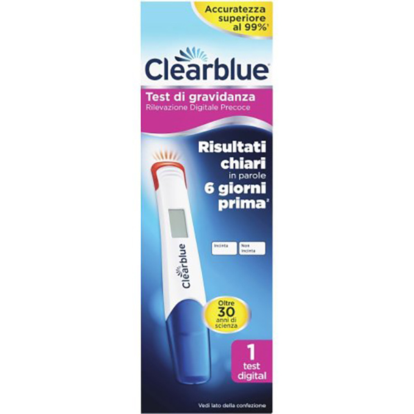 Farbene.shop | Clearblue Test di Gravidanza Rilevazione Digitale Precoce 1 Test Digitale