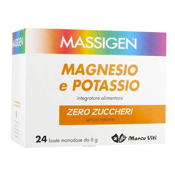 Farbene.shop | Massigen Magnesio e Potassio Zero Zuccheri 24 Bustine