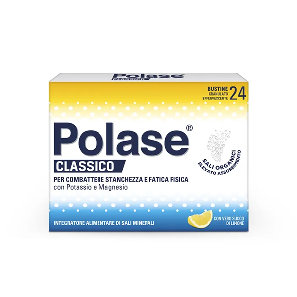 Farbene.shop | Polase Classico Magnesio E Potassio Integratore Alimentare Sali Minerali Gusto Limone 24 Bustine