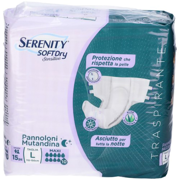 Farbene.shop | Serenity SD Sensitive Pannolone mutandina Maxi L 15 Pezzi