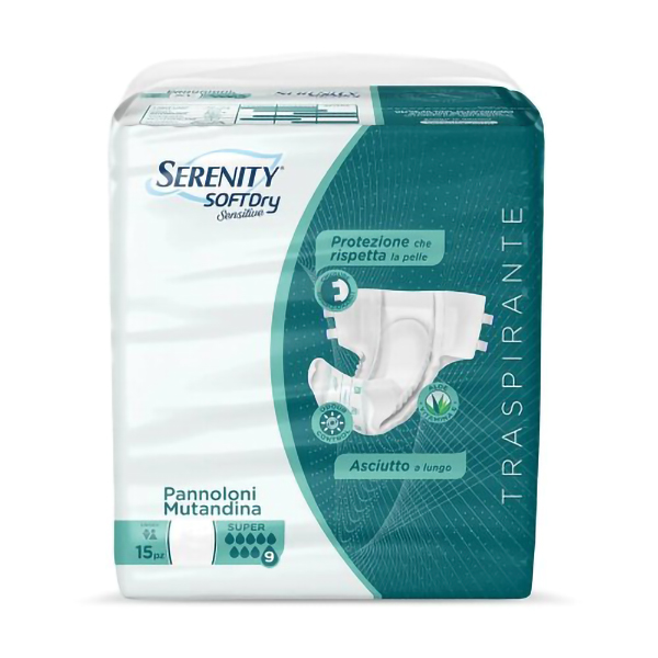 Farbene.shop | Serenity Soft Dry Sensitive Pannoloni a Mutandina Taglia L Super 15 Pezzi
