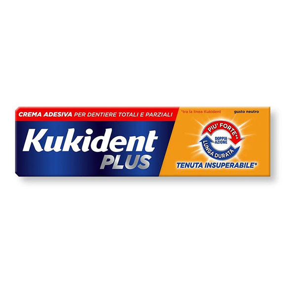 Farbene.shop | Kukident PLUS Doppia Azione Tenuta Insuperabile crema adesiva dentiere 65 G