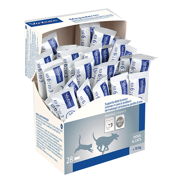 MEGADERM SUPPLEMENTO CANI SUPERIORI A 10 KG SCATOLA DA 28 SACCHETTI MONODOSE 4 ML-0