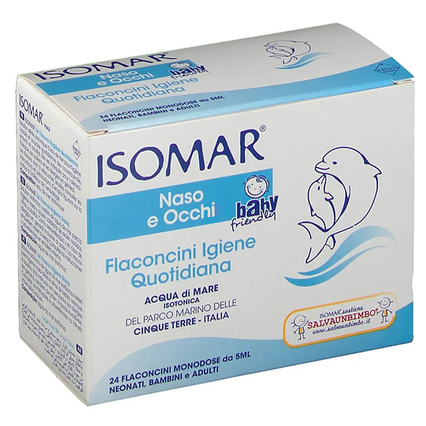 Farbene.shop | ISOMAR SOLUZIONE ISOTONICA ACQUA MARE IGIENE QUOTIDIANA 20 FLACONCINI MONODOSE 5 ML