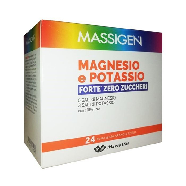 Farbene.shop | Massigen Magnesio e Potassio Forte Zero Zuccheri 24 Bustine