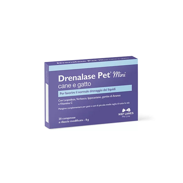 Farbene.shop | DRENALASE PET MINI CANE GATTO 20 COMPRESSE
