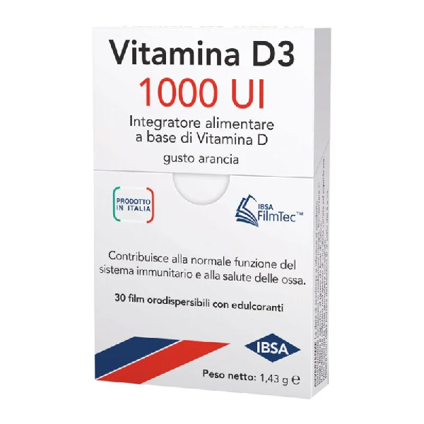 Farbene.shop | VITAMINA D3 IBSA 1000UI 30 FILM ORODISPERSIBILI