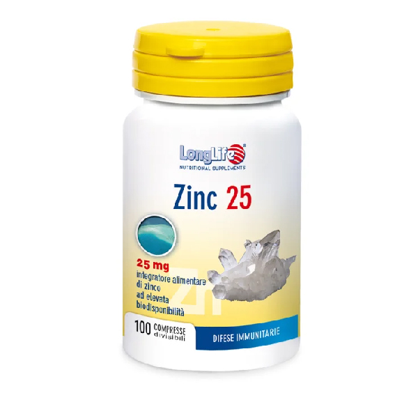 Farbene.shop | Longlife Zinc 25 mg 100 Compresse