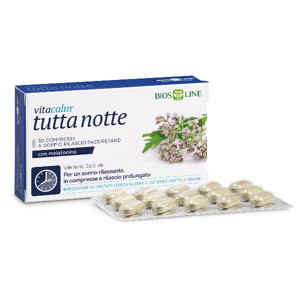 Farbene.shop | VITACALM TUTTA NOTTE CON MELATONINA 30 COMPRESSE