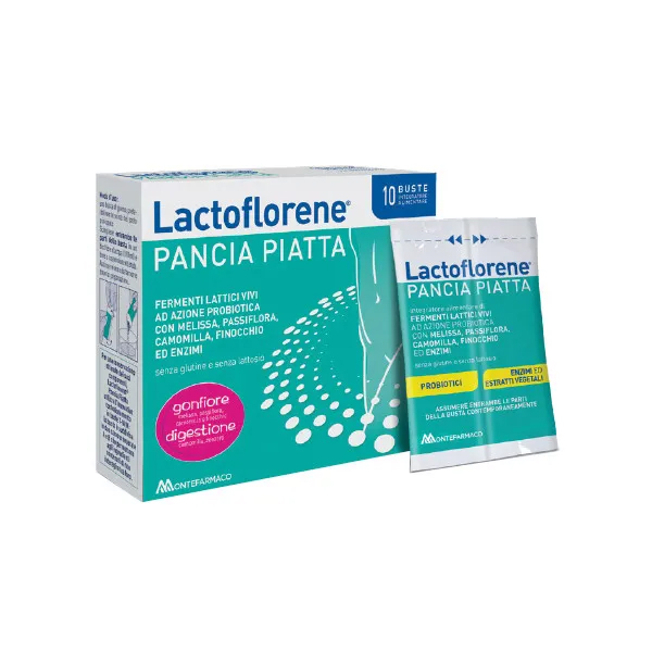 Farbene.shop | Montefarmaco Lactoflorene PANCIA PIATTA 10 bustine