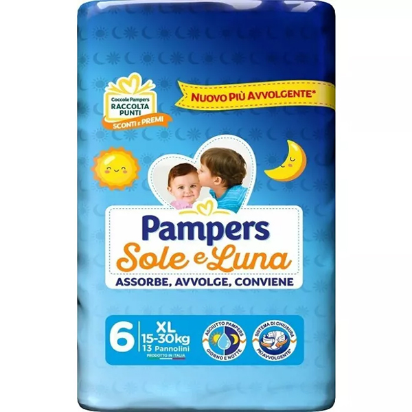 Farbene.shop | PAMPERS SOLE LUNA XL 13 PEZZI