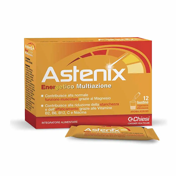 Farbene.shop | Chiesi Astenix Integratore Energetico Multiazione Aroma Agrumi, 12 bustine