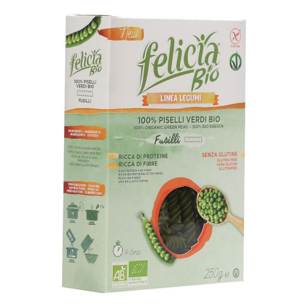 Farbene.shop | Felicia Fusilli Piselli Verdi Bio 250g