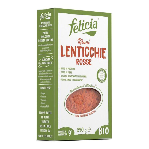 Farbene.shop | Felicia Risoni Lenticchie Rosse Bio 250g