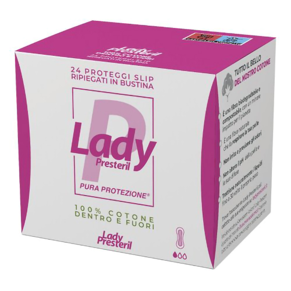 Farbene.shop | Lady Presteril Proteggi Slip Stesi Biodegradabili 24 Pezzi - Protezione Intima Ecologica