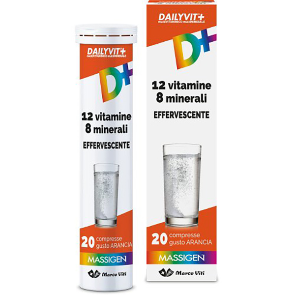Farbene.shop | Massigen Dailyvit+ 12 Vitamine 8 Minerali, 20 Compresse