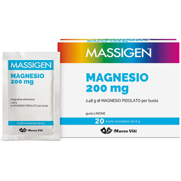 Farbene.shop | Massigen Magnesio 200 mg 20 Bustine