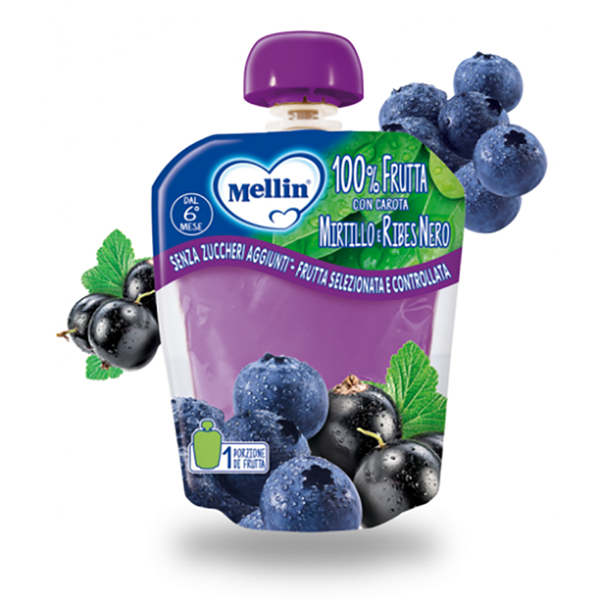 Farbene.shop | Mellin Pouch Mirtillo-Ribes 90g
