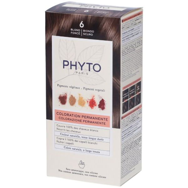 farbene.shop | Phyto Phytocolor 6 Biondo Scuro Colorazione Permanente Per Capelli - Phytocolor Tinta Per Capelli