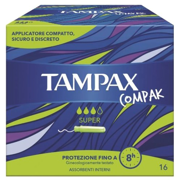 Farbene.shop | Tampax Compak Super 16 Pezzi