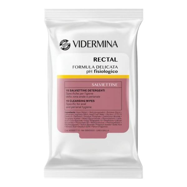 Farbene.shop | Vidermina Rectal Formula Delicata pH Fisioligico 15 Salviettine