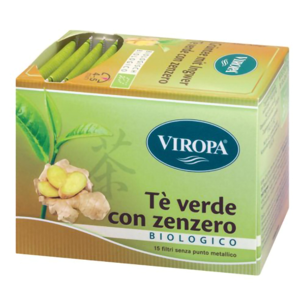 Farbene.shop | Viropa Tè Verde Zenzero Bio 15 Bustine
