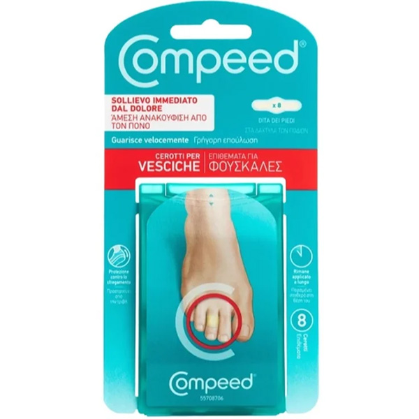 Farbene.shop | CEROTTI PER VESCICHE ALLE DITA DEI PIEDI COMPEED® 8 PEZZI
